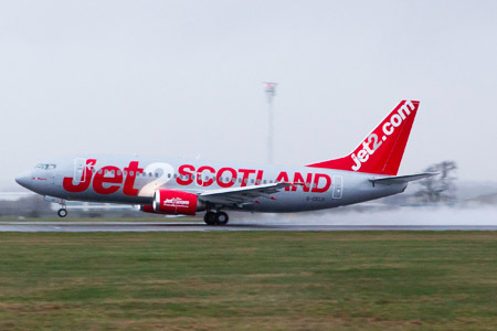 First flight departs from Glasgow